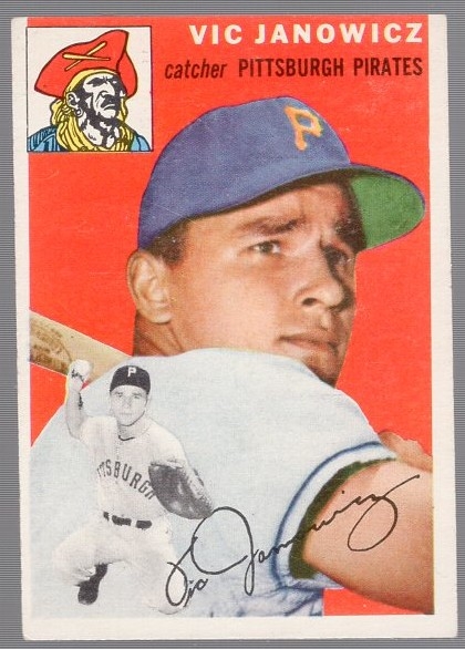 1954 Topps Bb- #16 Vic Janowicz, Pirates