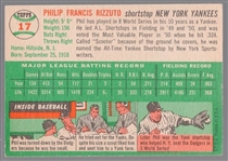 1954 Topps Bb- #17 Phil Rizzuto, Yankees