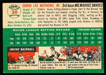 1954 Topps Bb- #30 Eddie Mathews, Braves