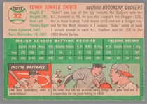 1954 Topps Bb- #32 Duke Snider, Dodgers