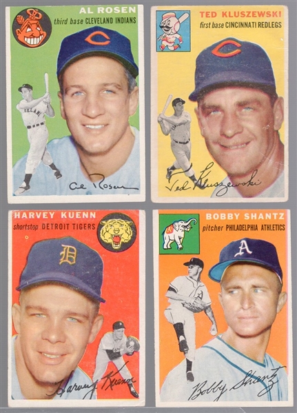 1954 Topps Bb- 4 Diff
