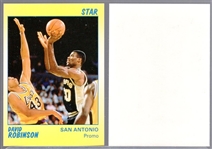 Early 1990s Star Co. Basketball- David Robinson Promo Card- 375 Cards- Yellow card