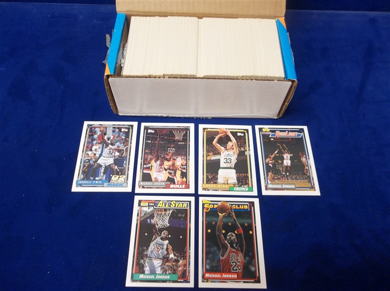 1992-93 Topps Bskbl.- 1 Near Set of 395/396 Cards in Original Factory Box