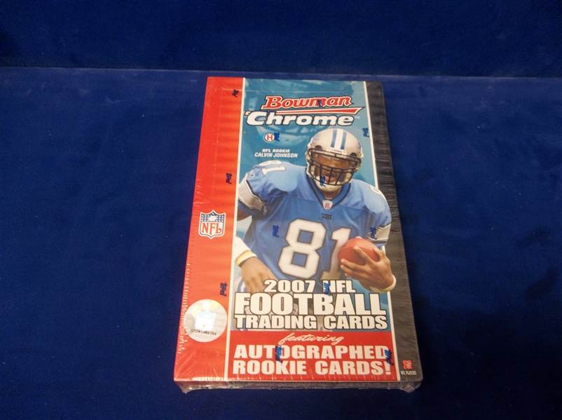 2007 Bowman Chrome Football- 1 Factory Sealed Hobby Box