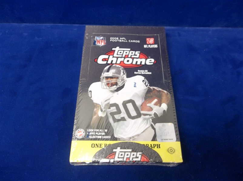 2008 Topps Chrome Football- 1 Factory Sealed Unopened Hobby Box