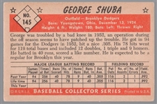 1953 Bowman Bb Color- #145 George Shuba, Dodgers- Hi#