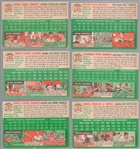 1954 Topps Baseball- 6 Diff