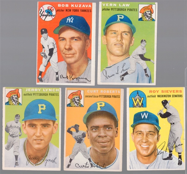 1954 Topps Baseball- 5 Diff