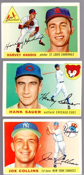 1955 Topps Baseball- 3 Diff