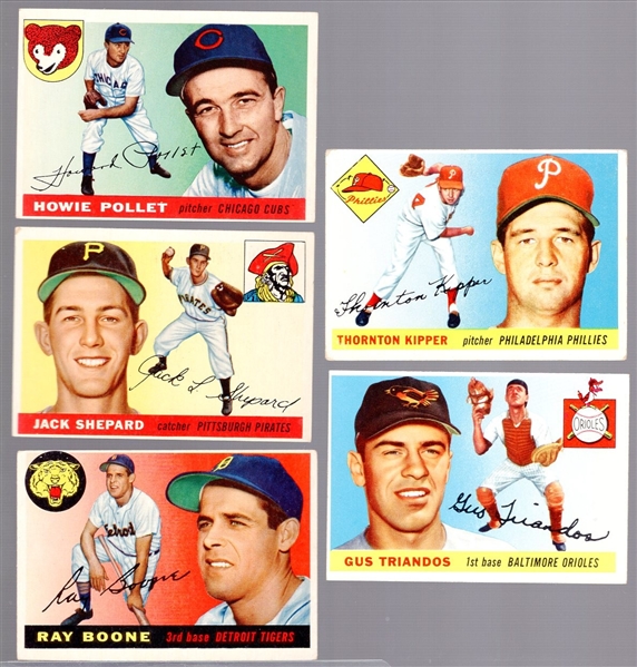 1955 Topps Baseball- 10 Diff