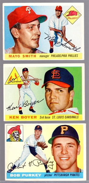 1955 Topps Baseball- 3 Diff