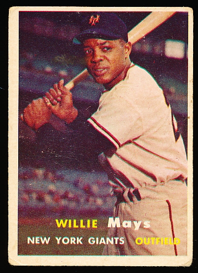 1957 Topps Bb- #10 Willie Mays, Giants