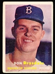 1957 Topps Bb- #18 Don Drysdale RC, Dodgers