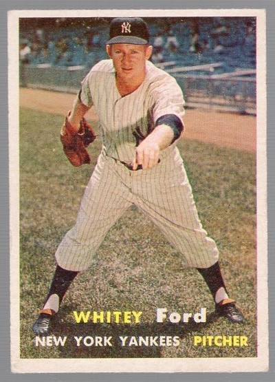 1957 Topps Bb- #25 Whitey Ford, Yankees