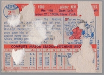 1957 Topps Bb- #25 Whitey Ford, Yankees