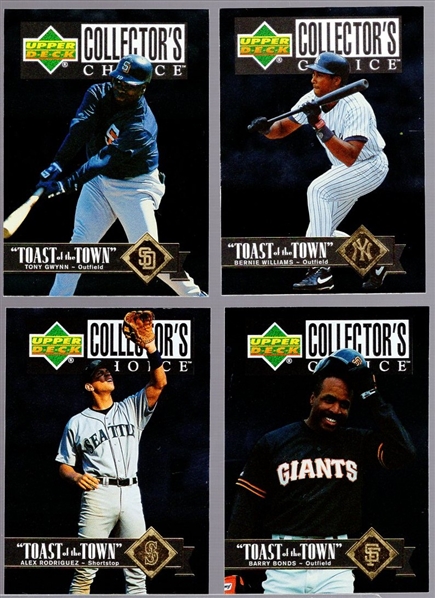 1997 Collectors Choice Bsbl. “Toast of the Town"- 4 Diff. Cards