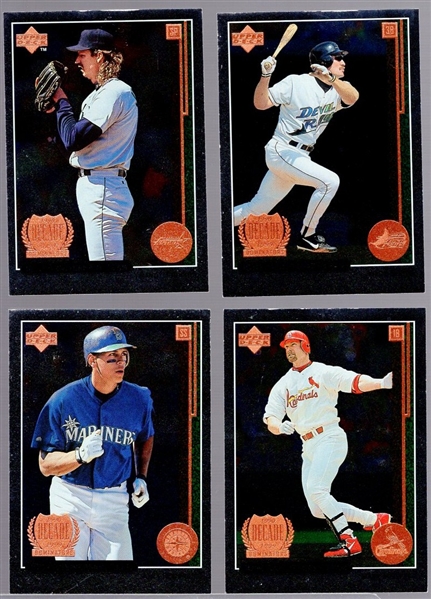 1999 Upper Deck Bsbl. “10th Anniversary Team Double"- 11 Asst., 10 Diff. Cards