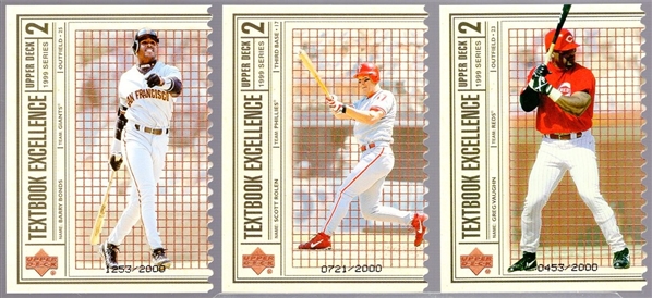 1999 Upper Deck Bsbl. “Textbook Excellence Double"- 10 Asst. Cards