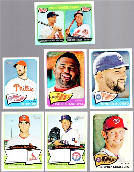 2014 Topps Heritage Bsbl.- Clean-Up Lot of 6 Diff. Inserts