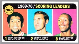1970-71 Topps Bskbl. #1 Scoring Leaders: L. Alcindor/ J. West/ E. Hayes