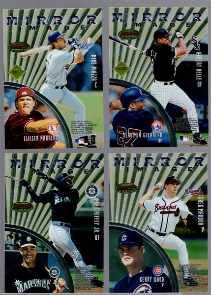 1997 Bowmans Best Bsbl. “Mirror Image"- 4 Diff. Cards