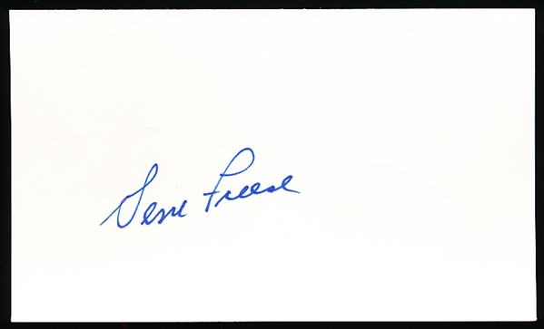 Autographed Gene Freese 3x5" Card