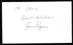 Autographed Juan Pizarro 3x5 Card