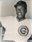 1988-'91 Ernie Banks at Old Timers Game 8-1/2 x 11-1/4 B & W Newspaper Photo