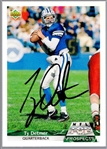Autographed 1992 Upper Deck Ftbl. “Gold #G11 Ty Detmer, BYU