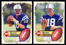 1998 Collector's Edge Ftbl.- 2 Diff. Peyton Manning RC Year Unnumbered Cards