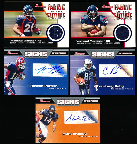 2005 Bowman Ftbl.- 5 Diff. Inserts- NrMt. or btr.