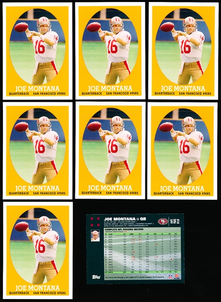 2007 Topps Ftbl.- “Turn Back the Clock"- #16 Joe Montana, 49ers- 8 Cards