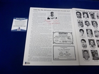 Autographed Gordie Howe 2/5/96 Rochester Americans “Day of Champions Charity Program- Beckett Certified