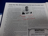 Autographed Gordie Howe 2/5/96 Rochester Americans “Day of Champions Charity Program- Beckett Certified