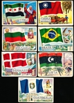 1956 Topps “Flags of the World" (R714-5)- 7 Diff.