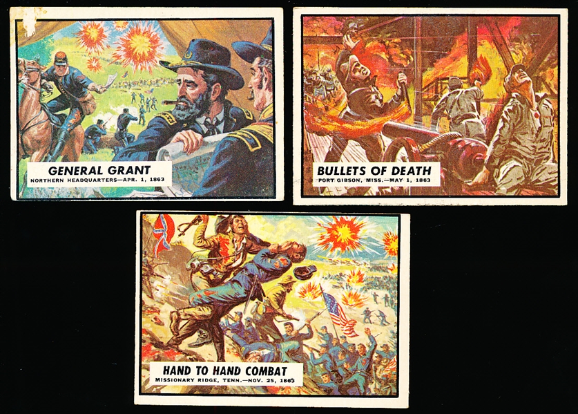 1962 Topps “Civil War News" (709-5)- 3 Diff.