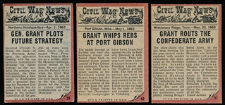 1962 Topps “Civil War News (709-5)- 3 Diff.