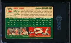 1954 Topps Baseball- #94 Ernie Banks, Cubs- Rookie! - SGC 3 (Vg)