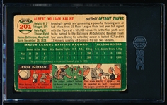 1954 Topps Baseball- #201 Al Kaline, Tigers RC- SGC 3 (Vg)