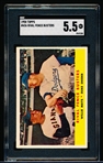 1958 Topps Baseball- #436 Rival Fence Busters- Mays/Snider- SGC 5.5(Ex+)