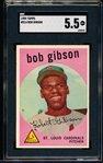 1959 Topps Baseball- #514 Bob Gibson RC, Cardinals- SGC 5.5 (Ex+)