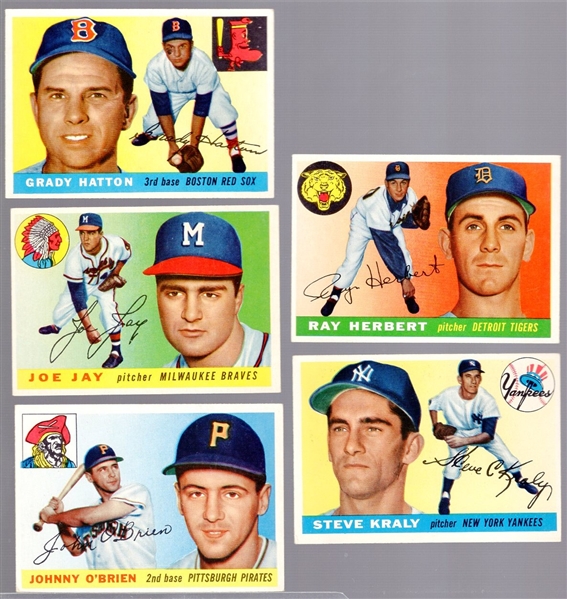 1955 Topps Baseball- 9 Diff