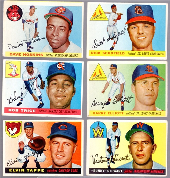 1955 Topps Baseball- 12 Diff
