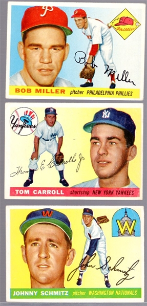 1955 Topps Baseball- Hi#s- 3 Diff