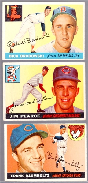 1955 Topps Baseball- Hi#s- 3 Diff