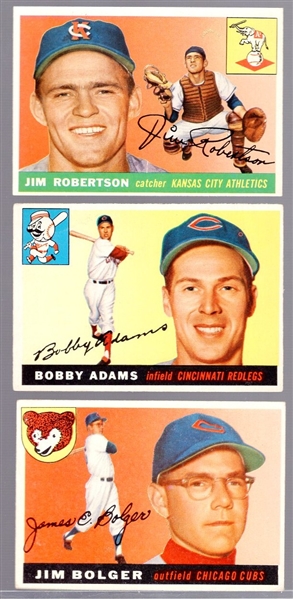 1955 Topps Baseball- Hi#s- 3 Diff