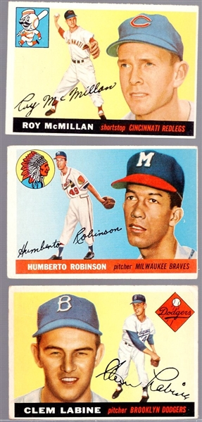 1955 Topps Baseball- Hi#s- 3 Diff