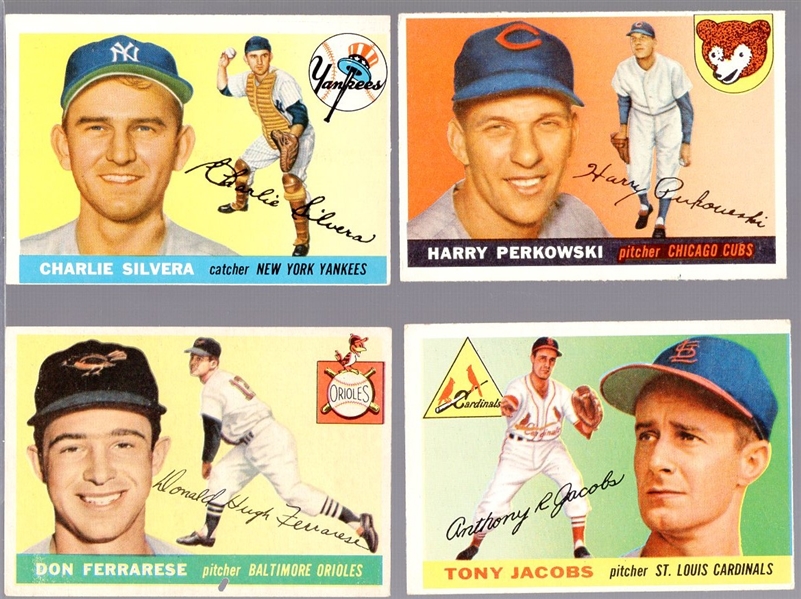 1955 Topps Baseball- Hi#s- 4 Diff
