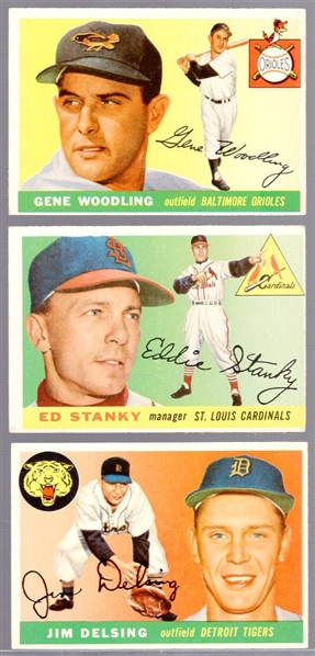1955 Topps Baseball- Hi#s- 3 Diff