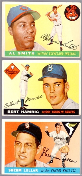 1955 Topps Baseball- Hi#s- 3 Diff